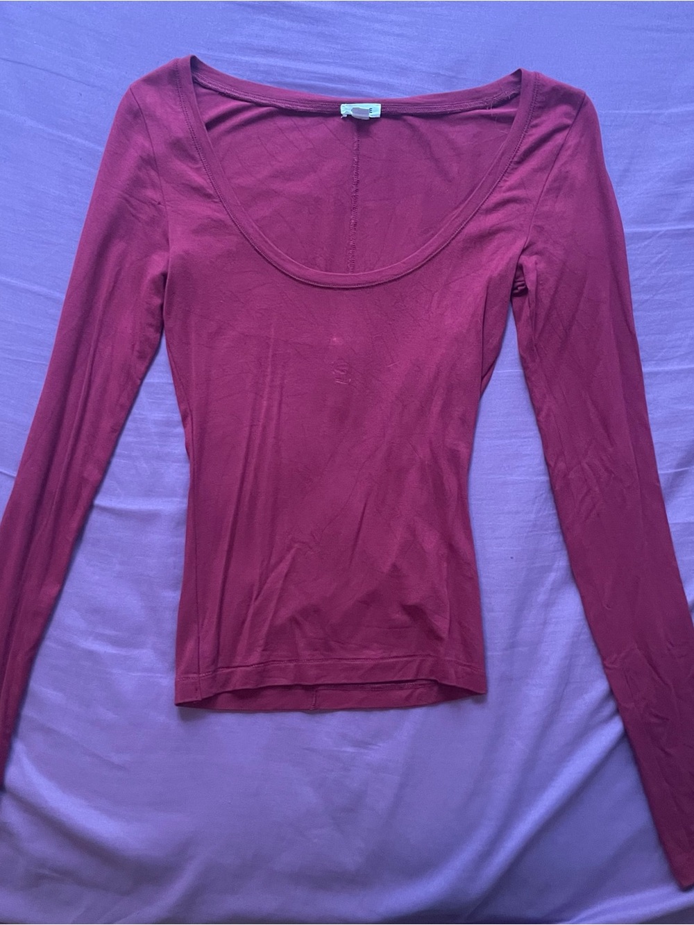 Garage Scoop Neck Long Sleeve Top